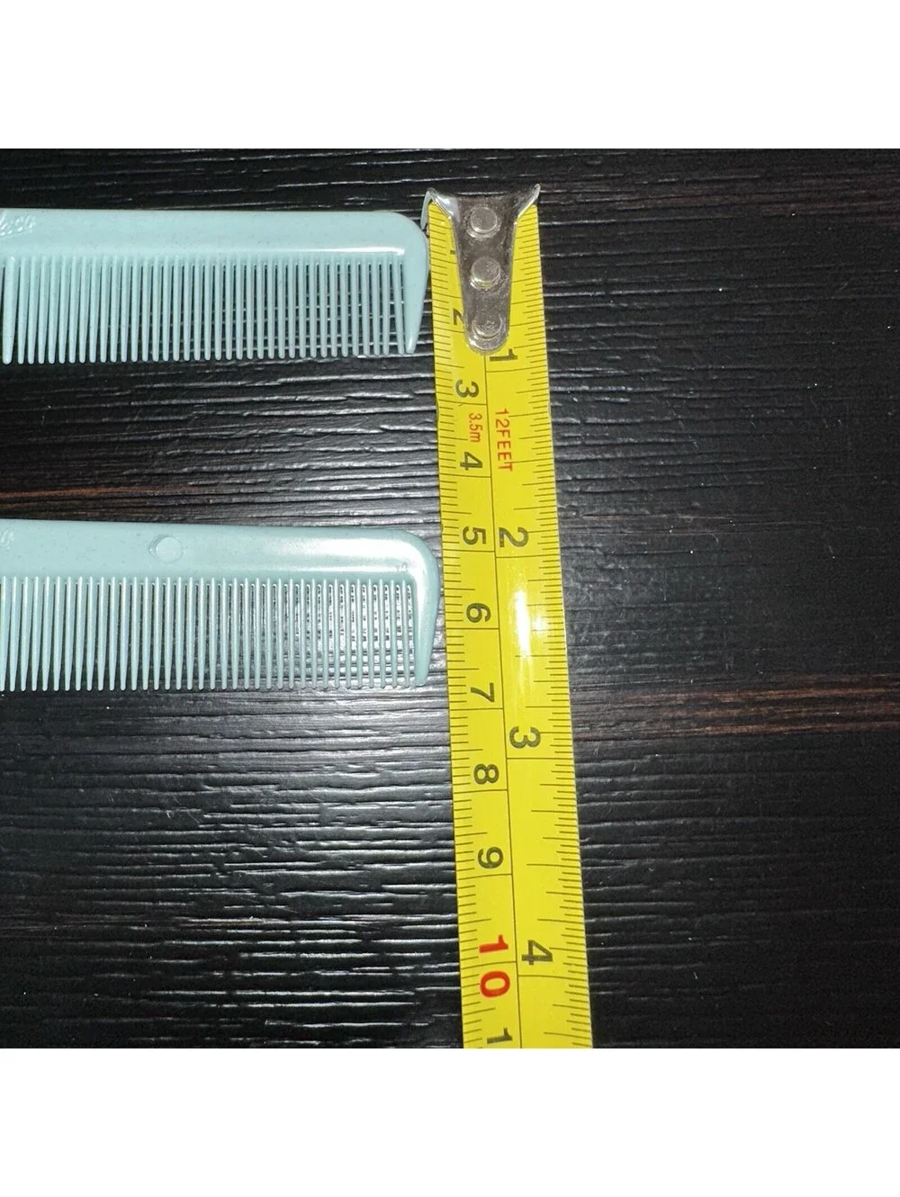 2 Vintage Placo 5” Pocket Purse Combs Opaque Pastel Green ECU